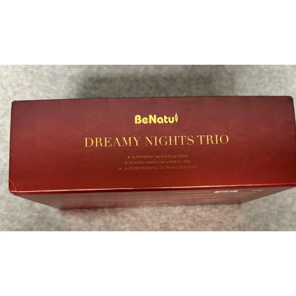 BeNatu Dreamy Nights Trio Lavender Candle Diffuser Essential Oil Gift Set